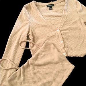 Tank and sweater crop set